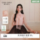 千金风 法式 秋水伊人粉色雪纺衫 新款 优雅蝴蝶结上衣 女2025秋装