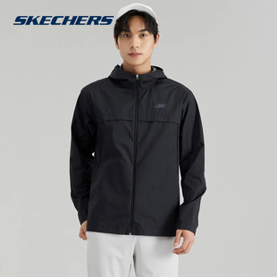 Skechers斯凯奇春夏男子梭织连帽外套防晒百搭运动上衣P223M090