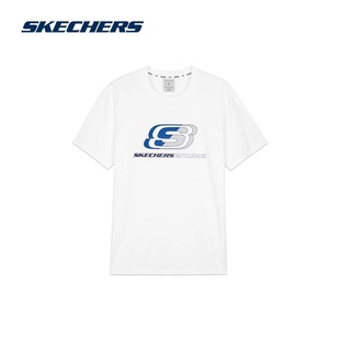 L223M132 运动T恤男子休闲百搭圆领短袖 Skechers斯凯奇夏季 新款