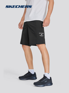 Skechers斯凯奇春夏新款 轻盈透气速干弹力运动百搭P224M079 男短裤