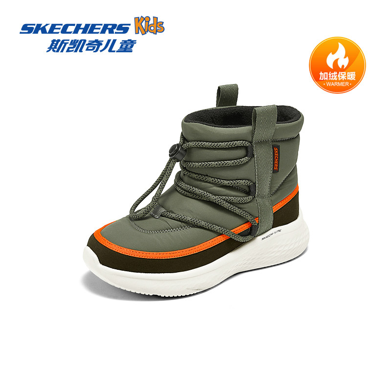 斯凯奇男童鞋冬季保暖雪地靴