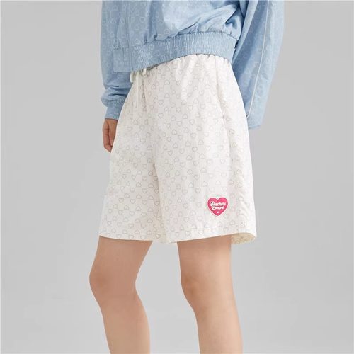 女休闲风吸湿速干梭织印花短裤