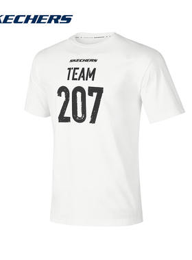 Skechers斯凯奇短袖T恤男夏季新款运动休闲圆领半袖上衣P324U034