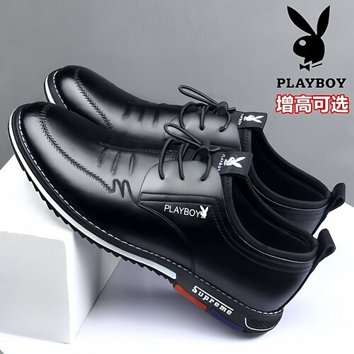 商务男鞋花花公子男士真皮休闲鞋