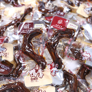 湘食成金双双朵朵酱品鸭掌绝辣鸭掌卤味鸭掌500g香辣鸭肉熟食包邮