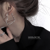 yyds 潮耳钉耳饰女小众设计 辣妹气质不规则爱心大耳环2025年新款