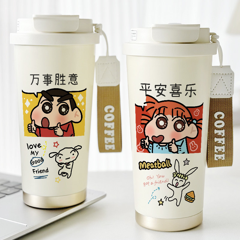 创意潮流保温杯情侣中学生萌水杯子搞怪趣味日系萌男女真空咖啡杯