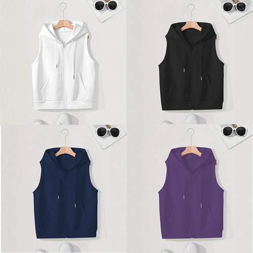 XL-5XL women vest lady fleeces tops春秋开衫拉链大码马甲卫衣