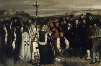 奥南的葬礼 A Burial at Ornans高清作品7.8M大图素材