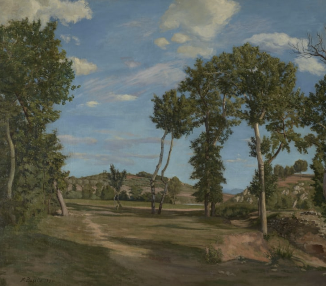 勒兹河畔的风景landscape by the lez river巴齐耶高清作品9.6m