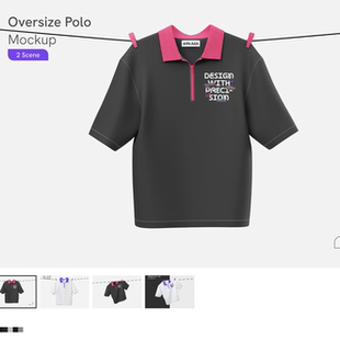 实物展示模型PSD样机 悬挂Polo翻领短袖 T恤衫 翻领短袖 工作服服装