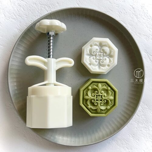 三木家八棱窗花75克月饼模具
