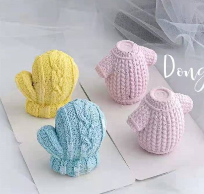 毛线手套硅胶模具圣诞毛线团系列香薰蜡烛DIY材料手工慕斯巧克力