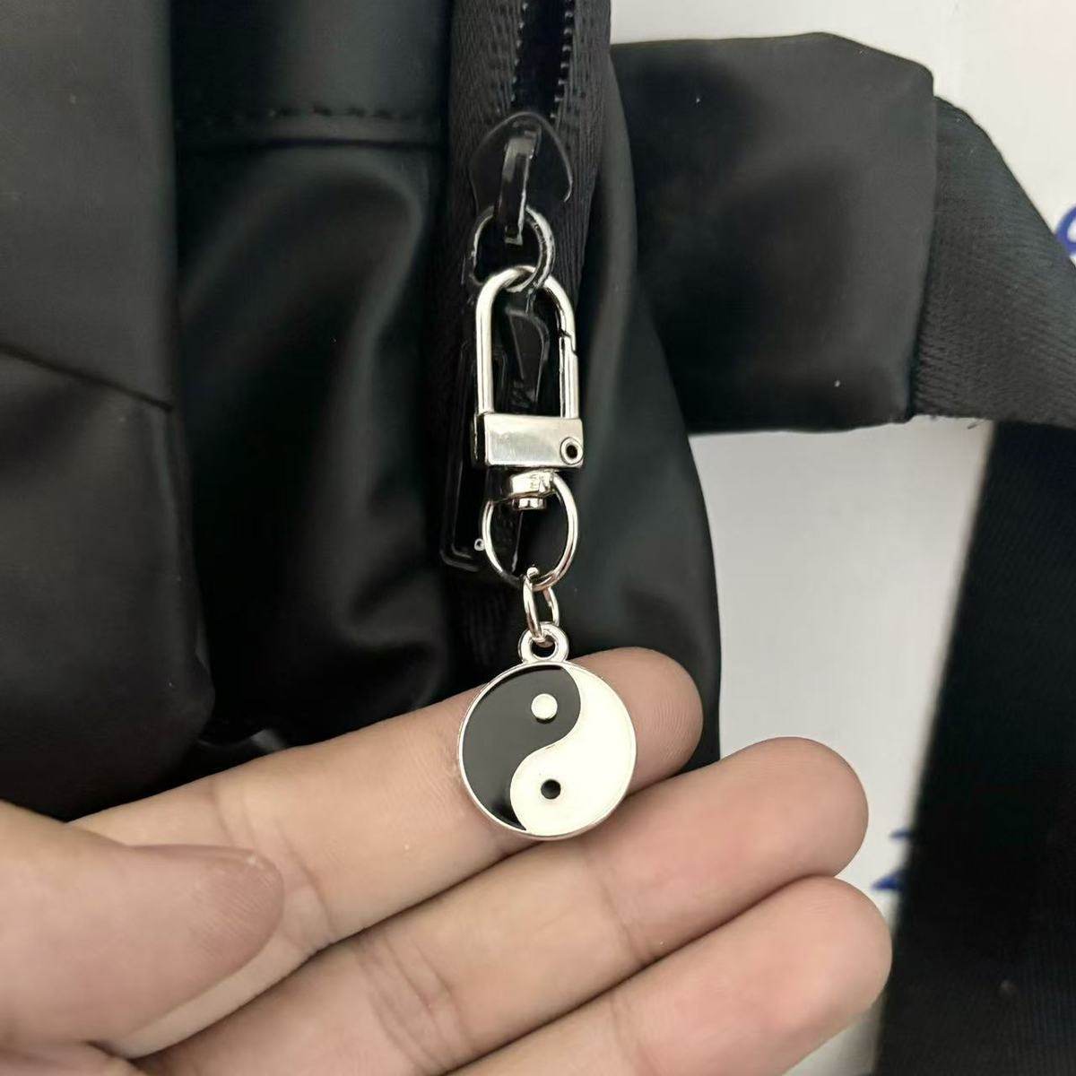 复古阴阳八卦中国风创意钥匙扣合金迷你太极包包挂件装饰diy饰品