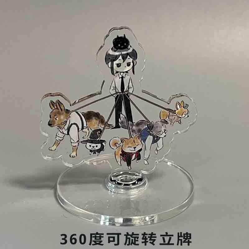 我在惊悚游戏里封神周边360度可旋转立牌解压搞怪Q版摆件礼物送人