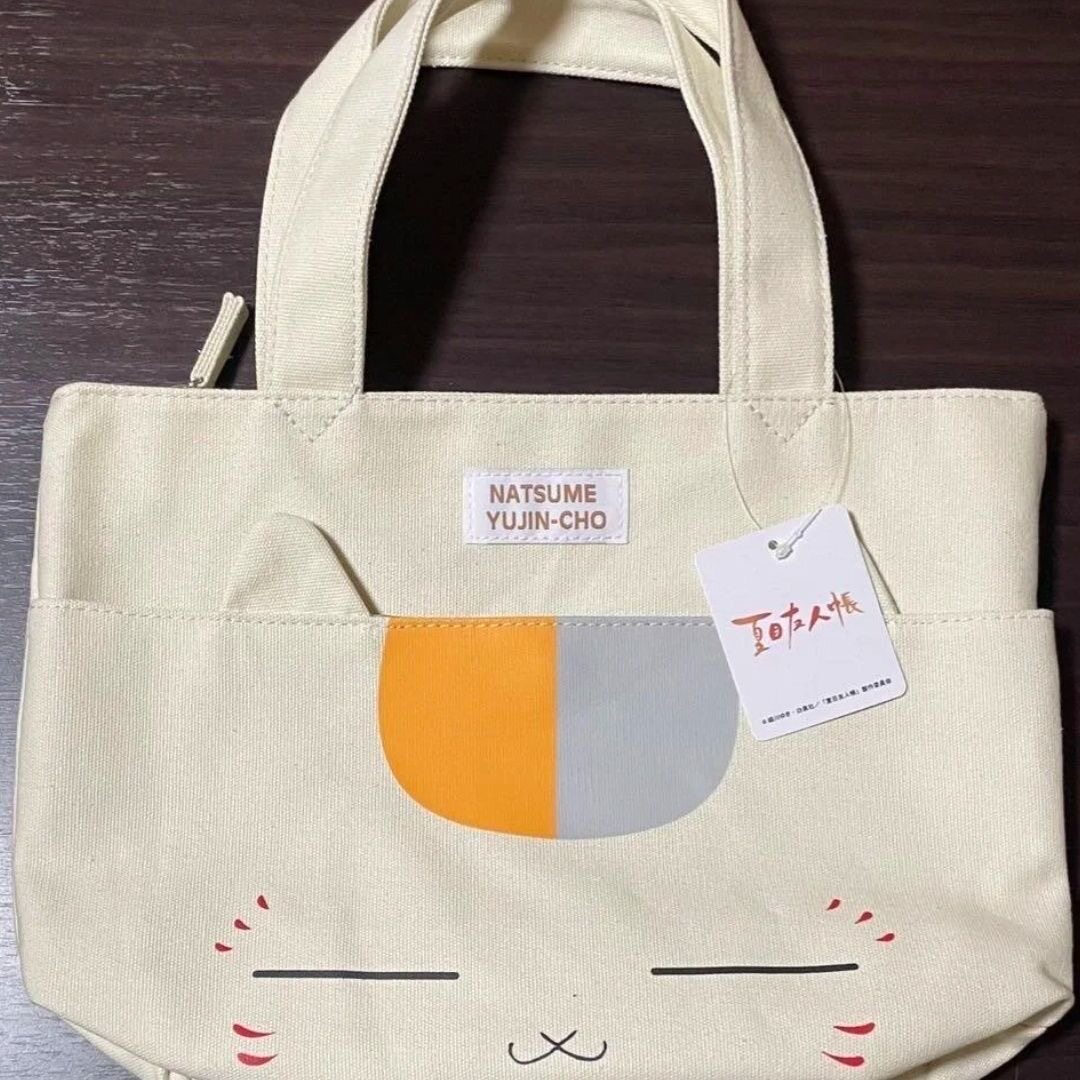 猫咪老师夏目友人帐周边娘口三三动漫周边二次元背包日系帆布包