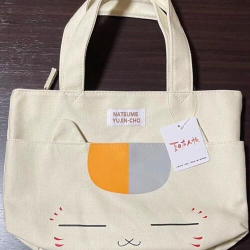 猫咪老师夏目友人帐周边娘口三三动漫周边二次元背包日系帆布包