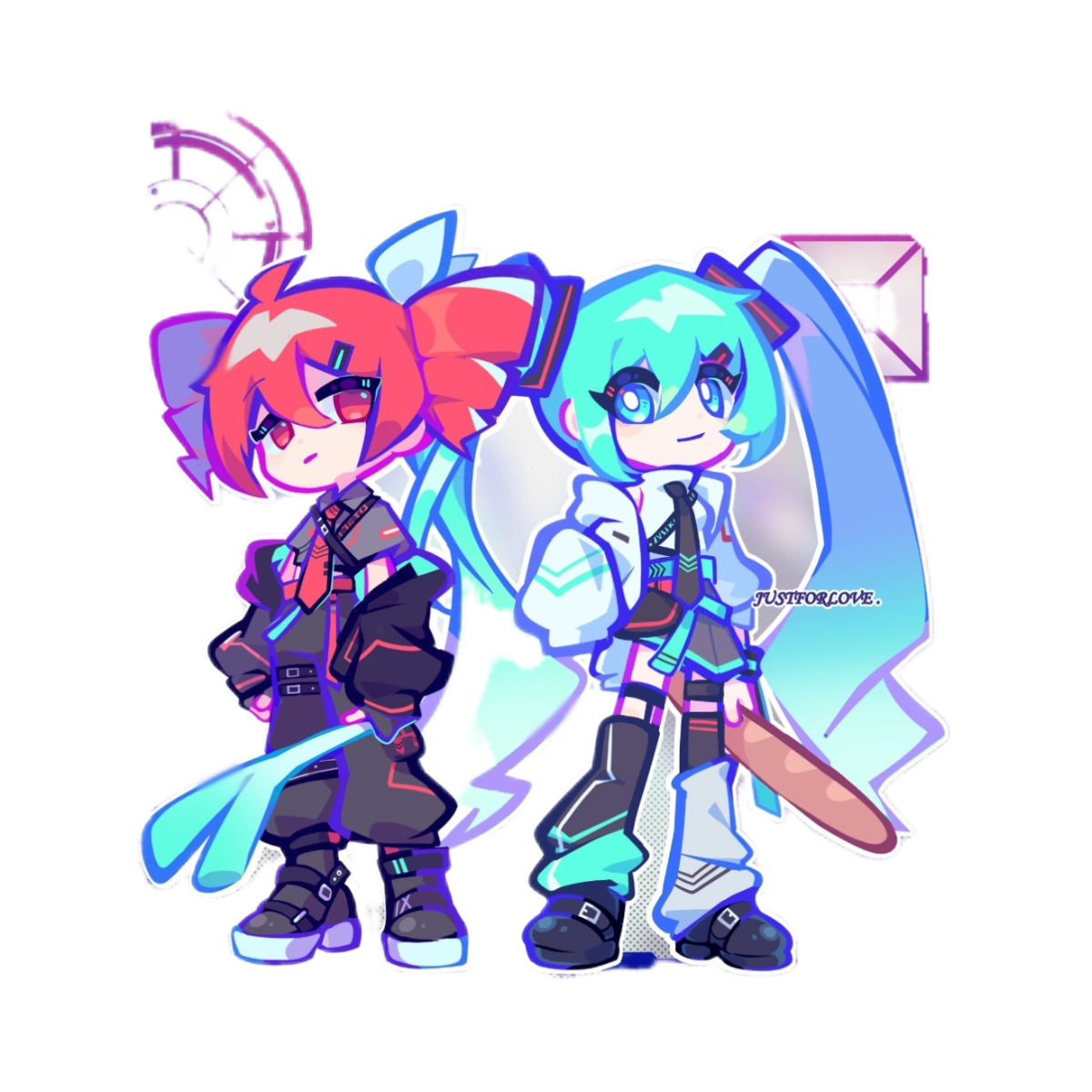 初音未来重音teto周边亚克力立牌亚克力10cm彩色抽象送朋友闺蜜