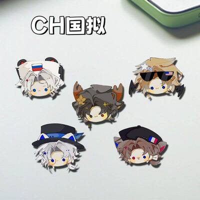 ch国拟周边胸针CountryHumans徽章瓷美南英俄同人周边原创挂件
