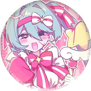 可爱动漫角色徽章粉色系初音未来魔法少女中国风胸针1