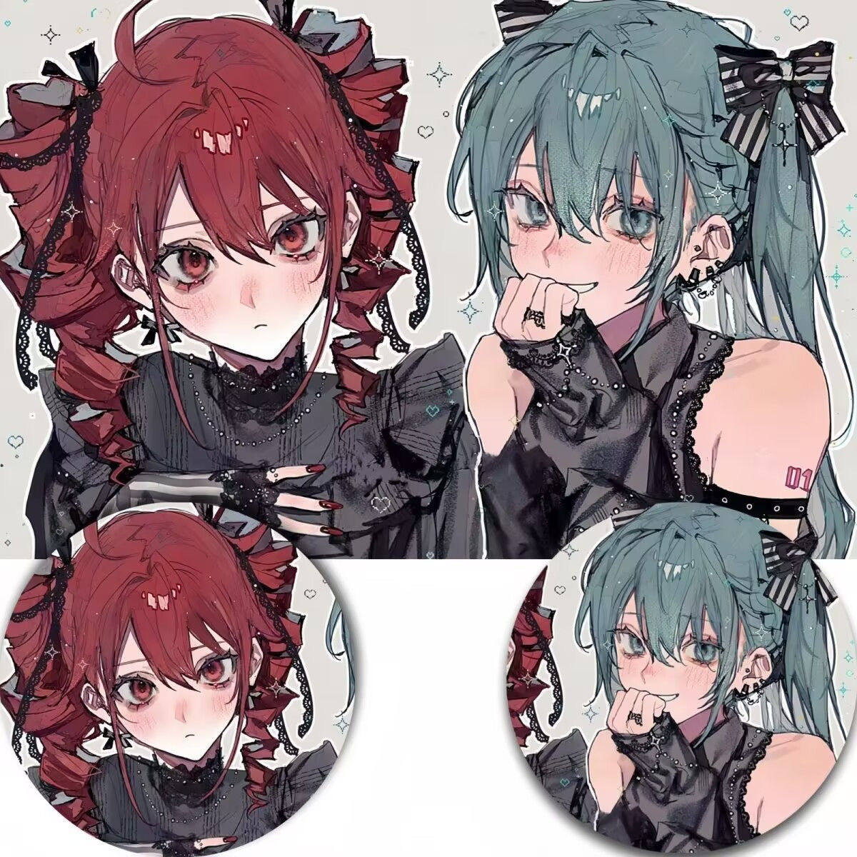 vovaloid周边 初音未来 重音teto 徽章谷子自制高颜值吧唧58MM