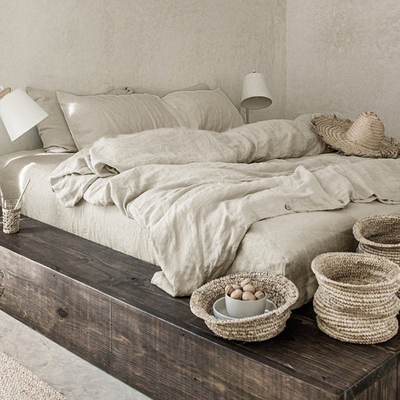 亚麻四件套法国雨露麻