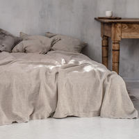 French export antibacterial linen solid color bed sheets, luxurious washed double ins Nordic dormitory single bed sheet custom-made thumbnail 5