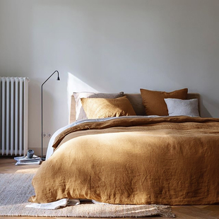 外贸出口法国亚麻被套双人被罩单人被套单件ins北欧床上用品定制