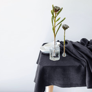 亚麻桌布加厚素色简约餐桌布北欧现代茶几网红台布宴会餐厅餐布