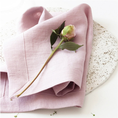 高级感纯色亚麻餐巾布折花口布32X44CM隔热餐垫酒店小方巾擦杯布