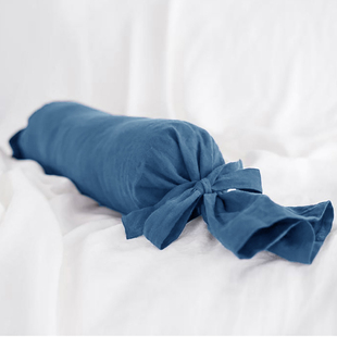 亚麻颈椎枕头套圆柱形睡觉专用修复助眠颈椎枕芯糖果枕含芯可定制