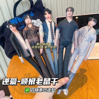 逆爱田栩宁梓渝刘轩丞展轩老鼠干周边玩偶抽象铁丝娃娃全身带骨架