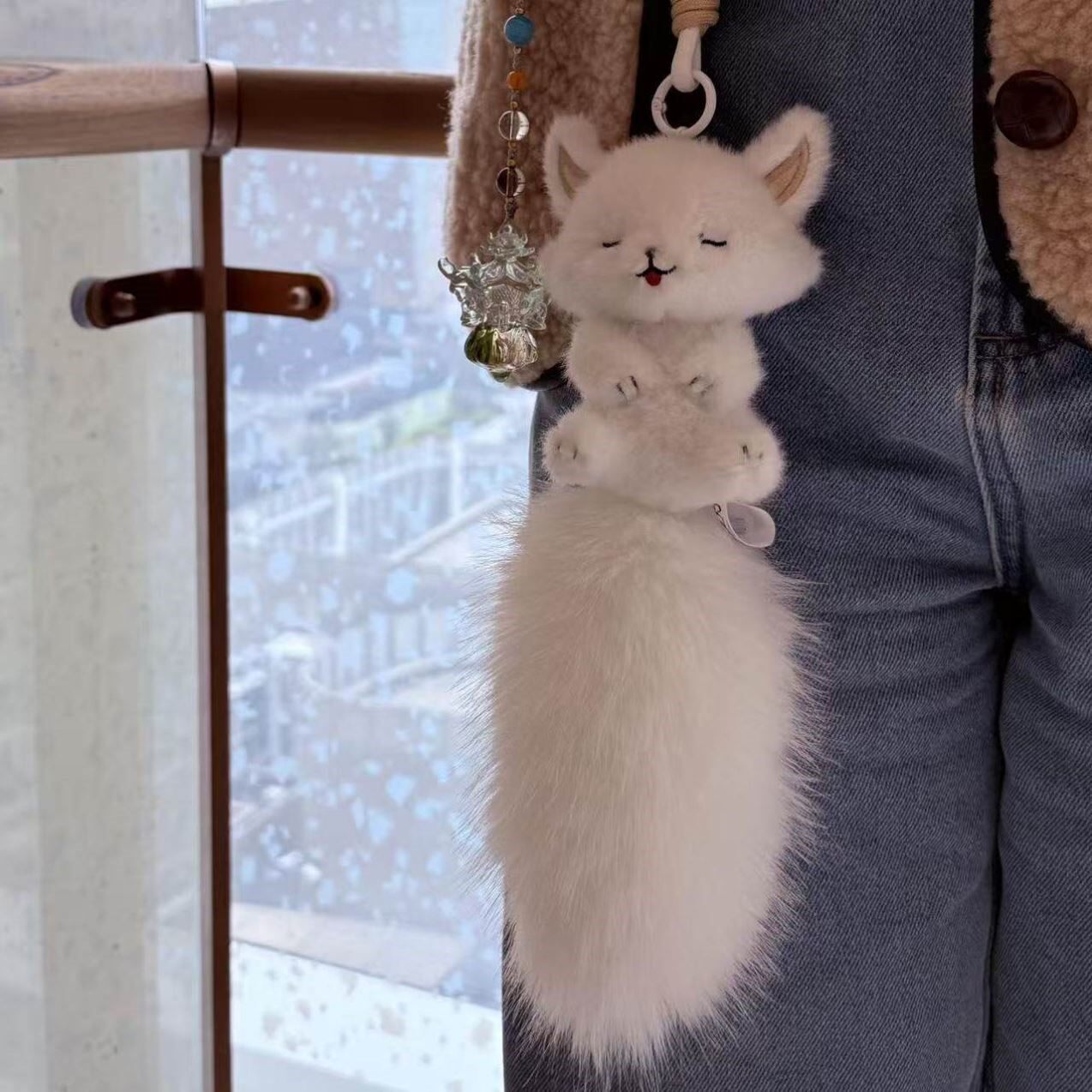 白日提灯可爱小狐狸毛绒挂件万灵之主思慕配饰段胥周边卡通玩偶