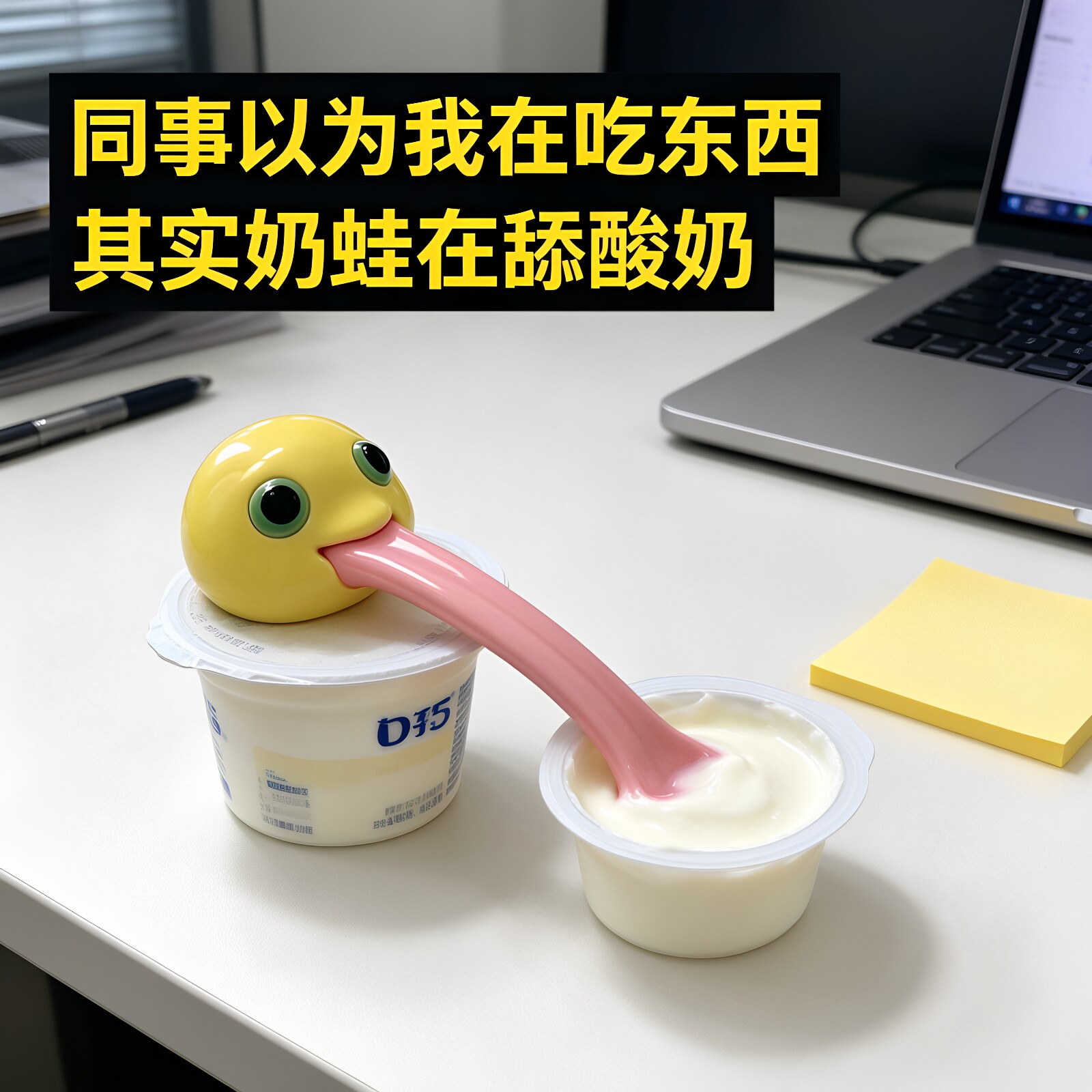 爆款抽象丑萌新款奶蛙长舌头勺子可爱奶龙周边恶搞趣味餐具