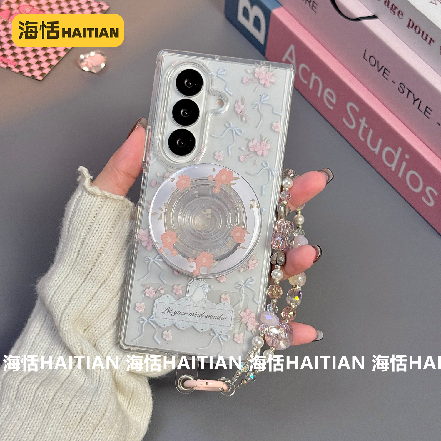 新款in风蝴蝶结三星折叠屏手机壳