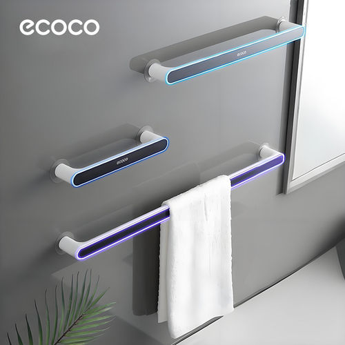 ecoco免打孔吸盘壁挂毛巾架
