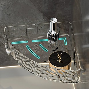 卫生间置物架轻奢风壁挂式免打孔洗手间架子浴室挂墙上三角防潮架