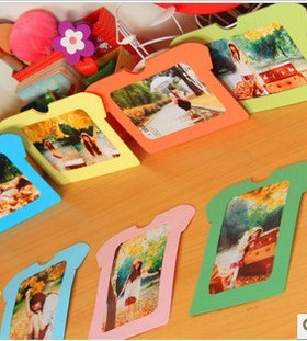 5寸 创意悬挂式卡纸T恤相框墙 组合照片墙（一套10张的价）