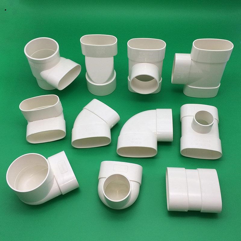 pvc75扁管排水管配件卫生间厨房阳台面盆下水道地漏移位器50 75管