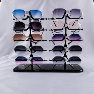 太阳眼镜 新款 柜台眼镜展示架 双排1 上市 墨镜展示架道具收纳台