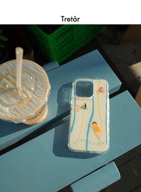 Tretar「水波乐园」双面覆膜 光面大孔 IMD手机壳 适用iPhone17Pro