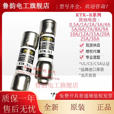 Bussmann保险丝KTK-R-10-12-15 10A/12A/15A/10*38mm 600V 熔断器