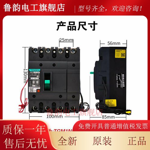 TENGEN天正TGM1N-125L/4340B 125A塑壳断路器125A空气开关4P 380V