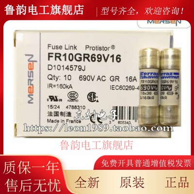 法国Ferraz保险丝 FR10GR69V16 16A GR保护 690V D1014579J保险管