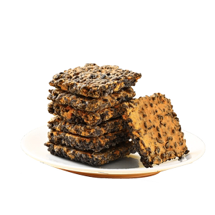 豪一黑金锅巴蟹香咸蛋黄肉松乌米锅巴500克整箱独立包装网红零食