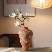 新中式 饰桌面花器 禅意复古侘寂风陶瓷花瓶高级感客厅家居酒店装