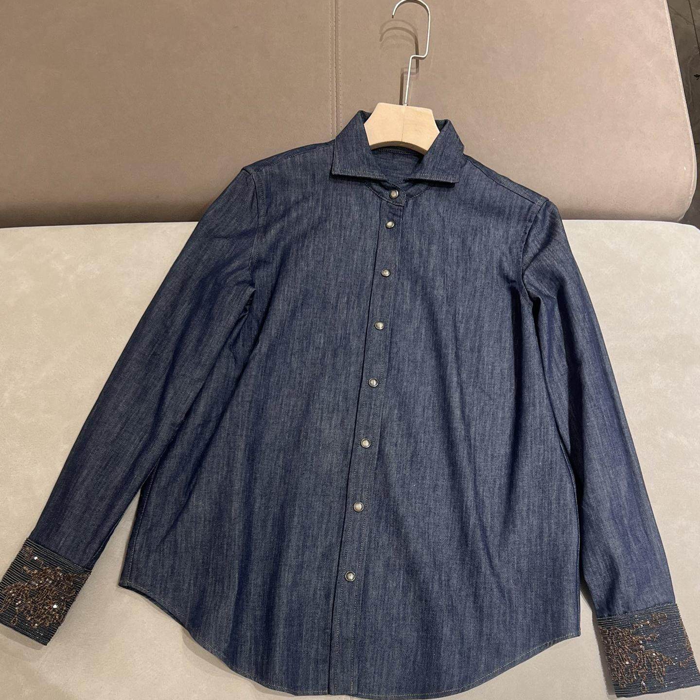 意大利BC公司原单捡漏款款袖口小众设计刺绣拼接纯棉牛仔衬衫外套,女装/女士精品,衬衫,淘宝优惠券,粉丝福利购,淘宝优惠卷