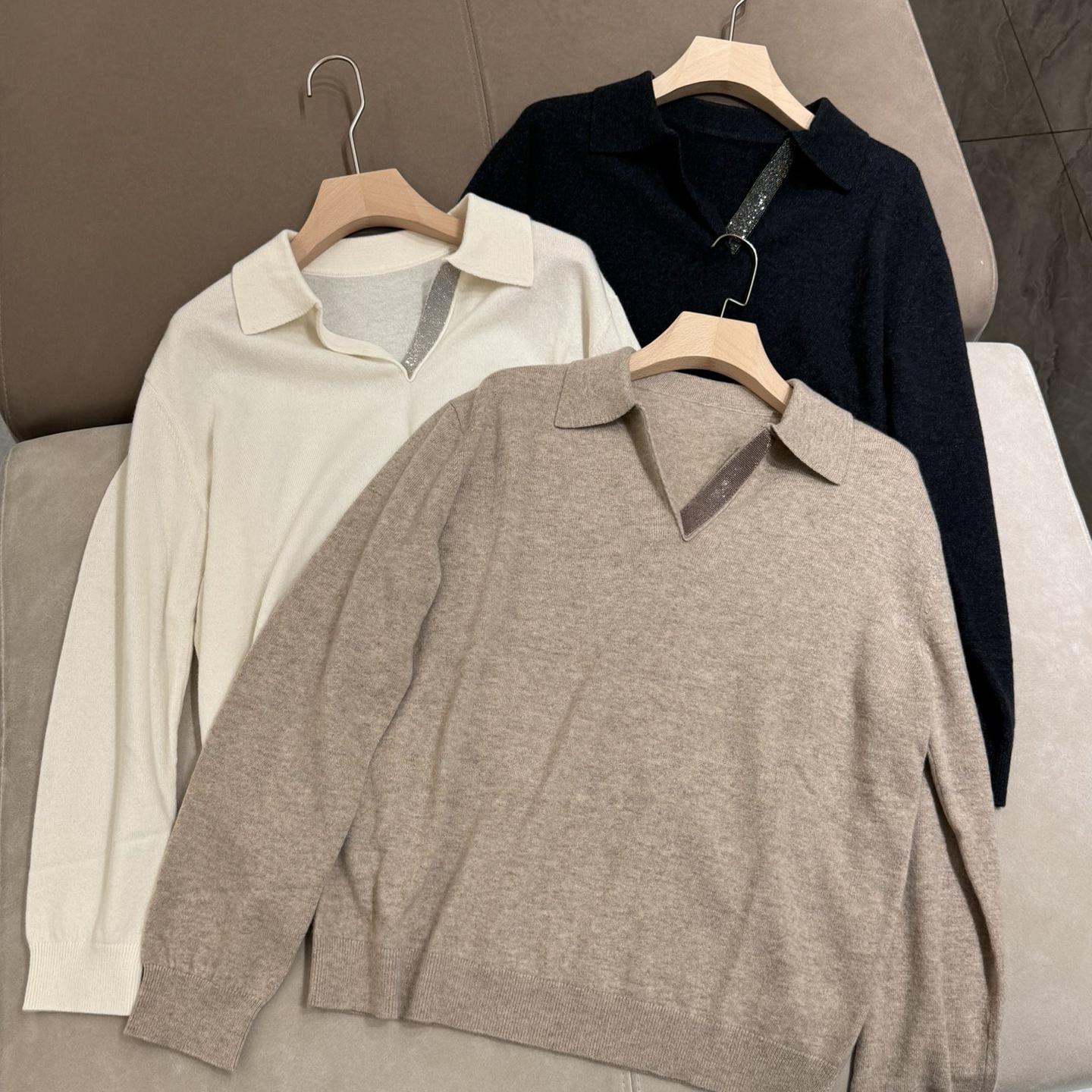 新款百搭复古高级羊绒针织衫