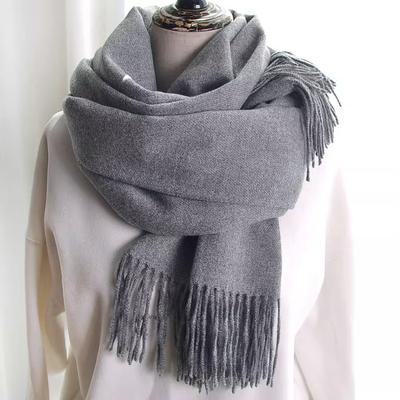 法国DRCO美拉德风羊绒围巾女秋冬季新款纯色保暖轻奢围脖披肩两用