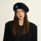 贝雷帽子女前进帽冬季 Monstar Lee日本设计师联名款 显脸小画家帽